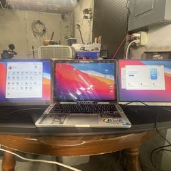 Custom Tri Screen MacBook Pro W/removable Screens 