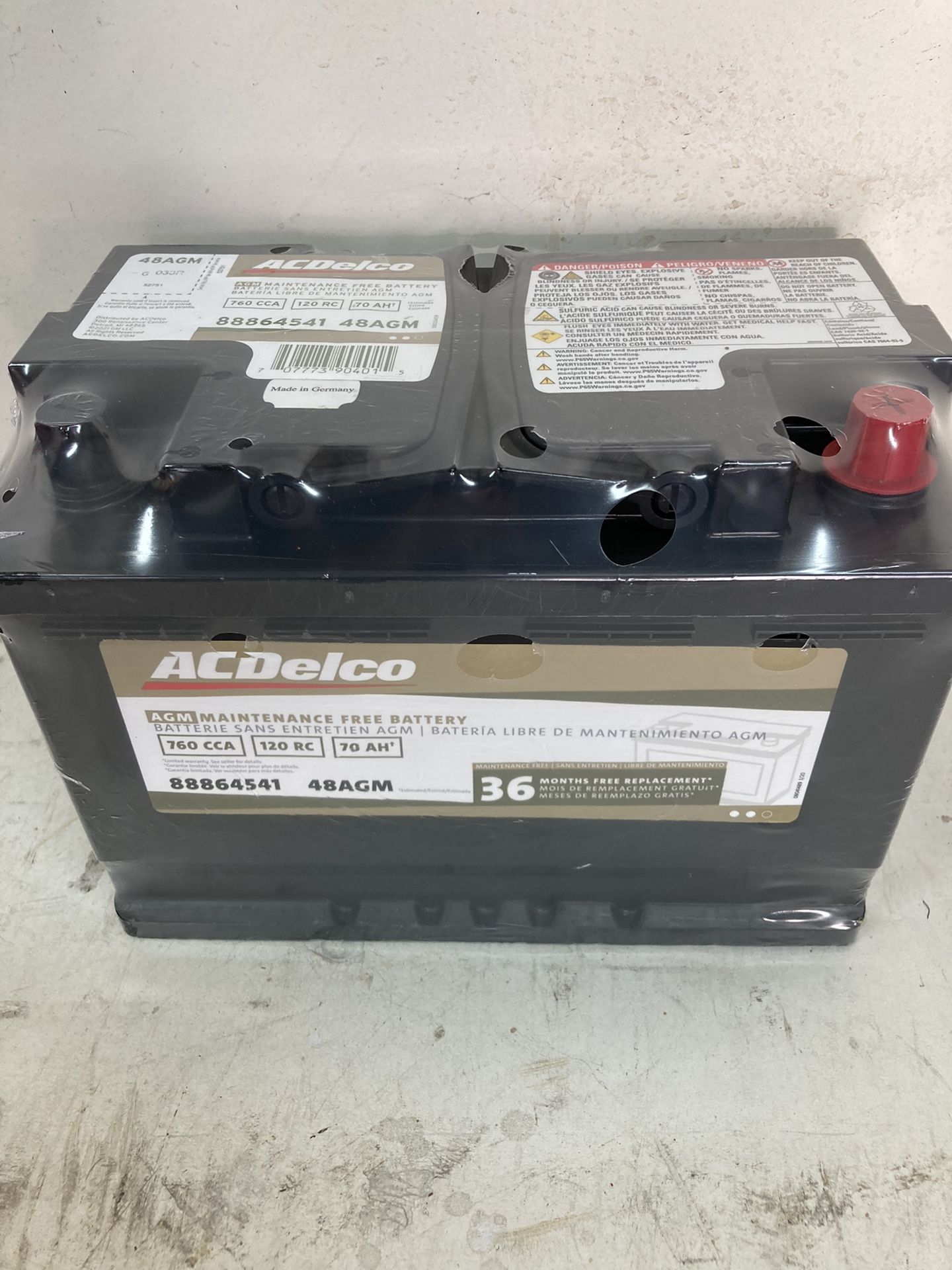 Car battery AC Delco gel AGM size 48/H6 high-performance for sale
