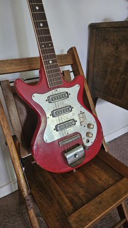 1960s Kingston Electric Guitar Vintage RED