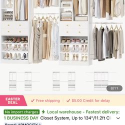 Assembled closet system