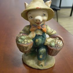 Antique Lefton Little Piggy Went To Market Great Condition