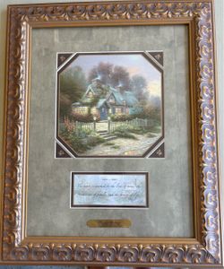 Thomas Kinkade Teacup Cottage Framed Print