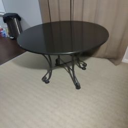 Marble Table With Leather Chairs