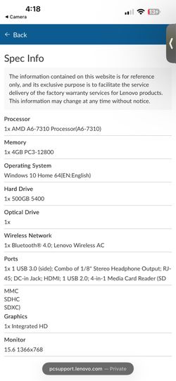 Lenovo laptop