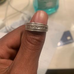 10k white gold wedding band ring 