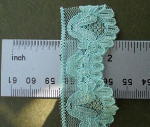 1-1/8"w Stretch Lace Trim - green