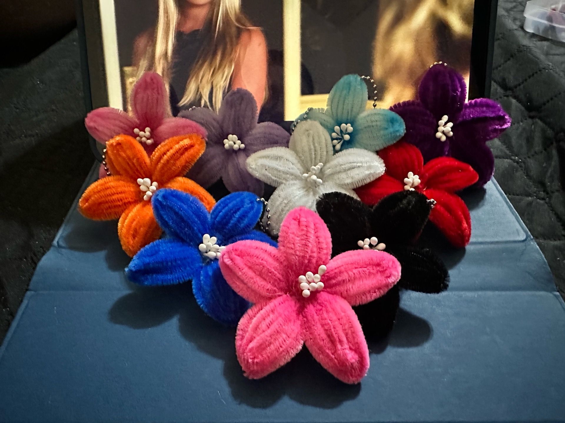 hibiscus keychain