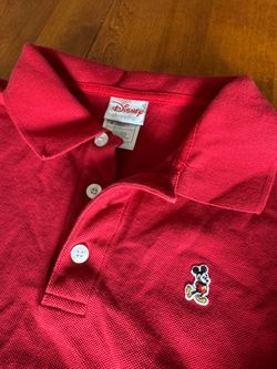 Disney Mickey Mouse Red Polo Shirt Medium