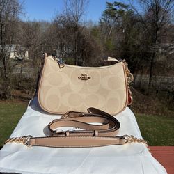 Coach Leather Teri Shoulder Bag