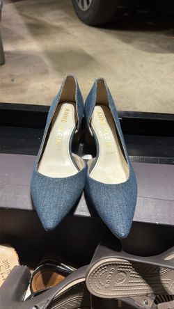 Anne Klein Denim Cork Heel Women’s Shoe size 8.5 - Mothers Day 💐