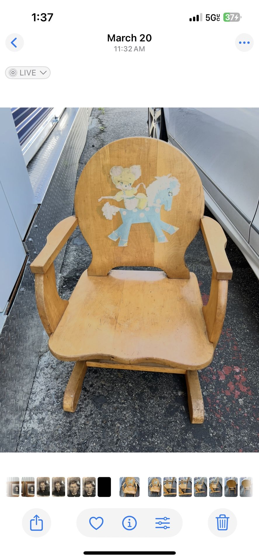 Edison Little Folks Furniture Spring Action Rocker;  Very Rare