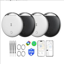 Air Tag for Android, Air Tags-4 Pack Work Compatible with Apple Find My. IP68 Waterproof, 100 dB Loud Alert, 230mAh Replaceable CR2032 Battery, Dual-S