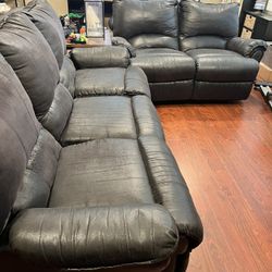 Black Recliner Sofa And Loveseat