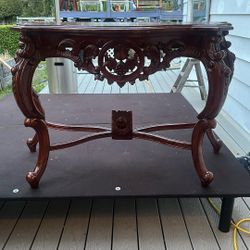 Antique Mahogany Hand Carved Table