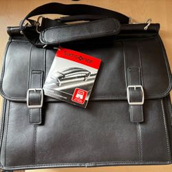 Samsonite Leather Flapover Business Case 15.6”