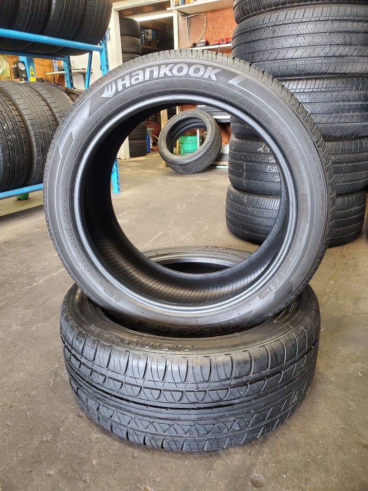 🔥 (2) 235 45 18 Hankook & Fuzion All Season Tires