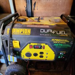 Champion 3800-Watt/4750-Watt Electric Start Gas and Propane Powered Dual Fuel Portable Generator