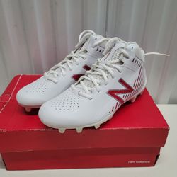 New Balance Rush Lacrosse Mold Mens Shoes US 8.5 White Red With Box