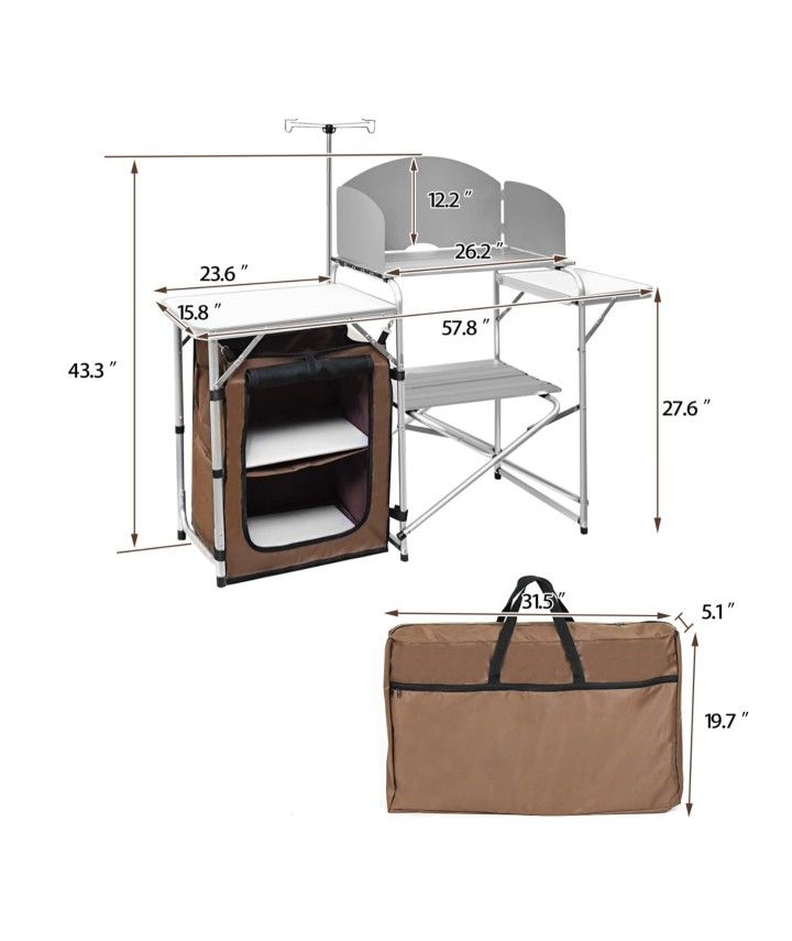 Folding Camping Kitchen Table