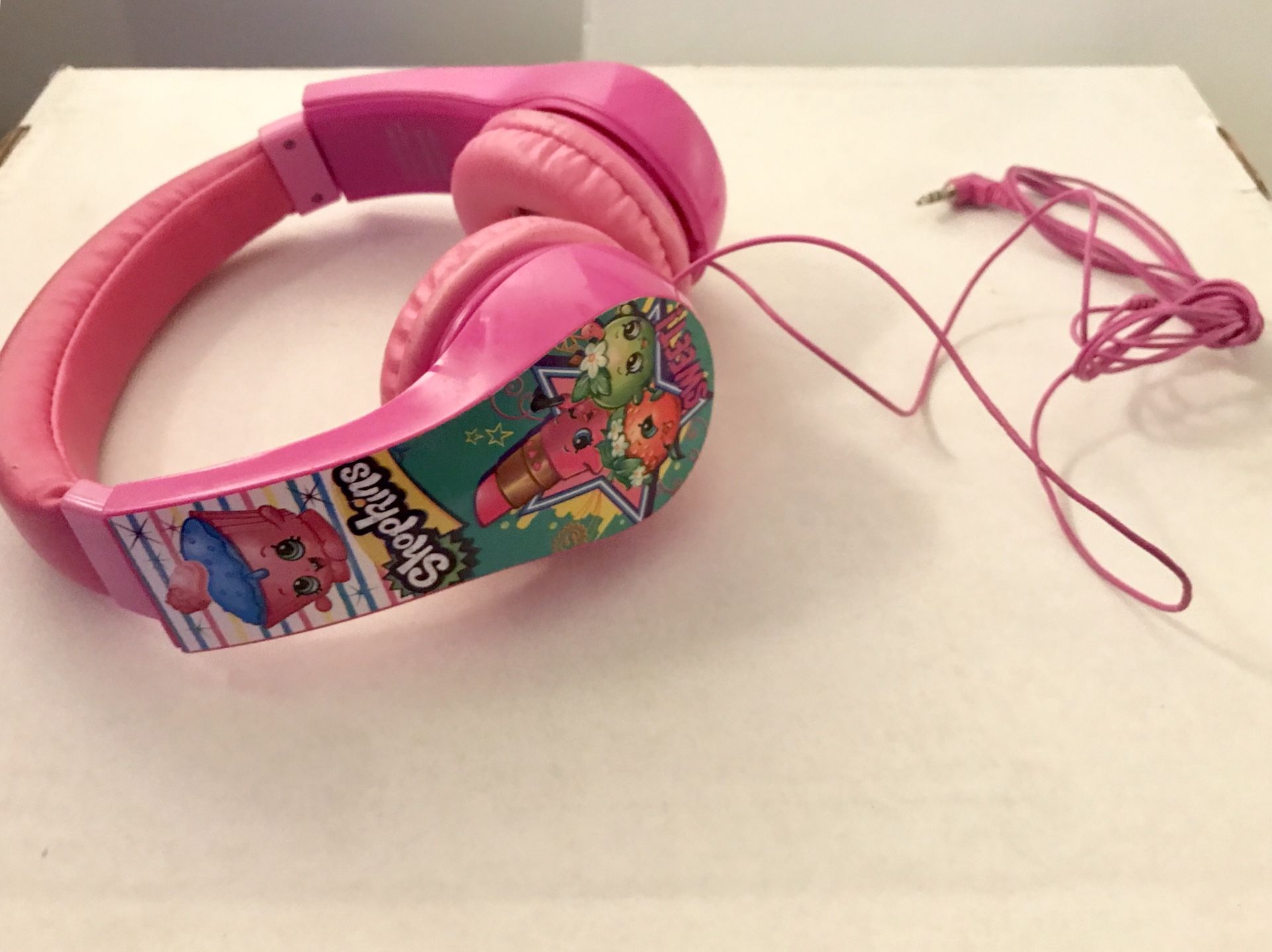 PINK SHOPKINS LITTLE GIRLS HEADPHONES