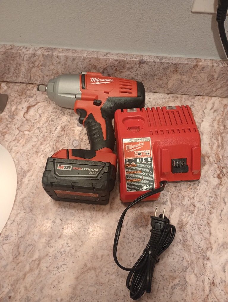 Milwaukee M18 1/2 Impact Driver with New Battery and Charger