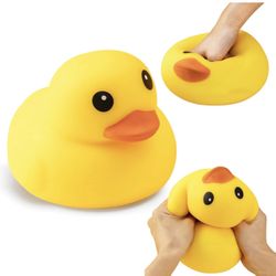 Juguete de pato para apretar, bonito juguete para aliviar el estrés para niños y adultos, juguetes sensoriales de goma suave para regalos de fiesta de