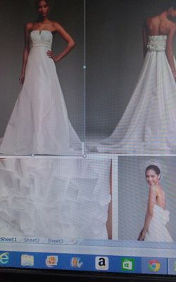 New with tags David's bridal wedding dress sz 14