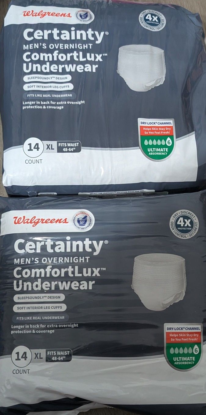 Adult Men Overnight Underwear New