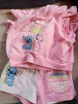 Disney Stitch & Angel Kids Outfit Set Size 12m