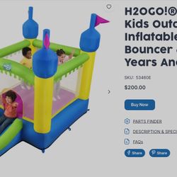 H2OGO! Castletopia Kids Outdoor Inflatable Mega Bouncer 