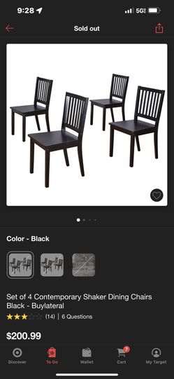 Set Of 4 Contemporay Shaker 