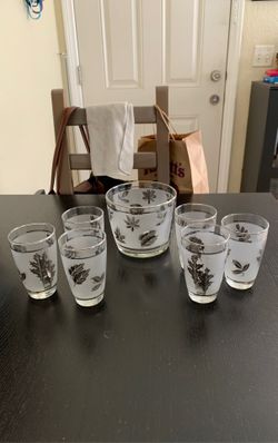 Ice bucket and glasses