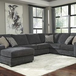 Brand New! Dark grey 3 pieces sectional (still in boxes)