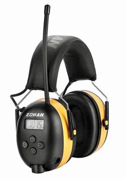 BRAND NEW!! ZOHAN EM042 AM/FM Radio Headphone with Digital Display, 25dB NRR Ear Protection Noise Reduction Earmuffs
