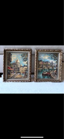 Rare 20th Century “PAGE” Oil Paintings