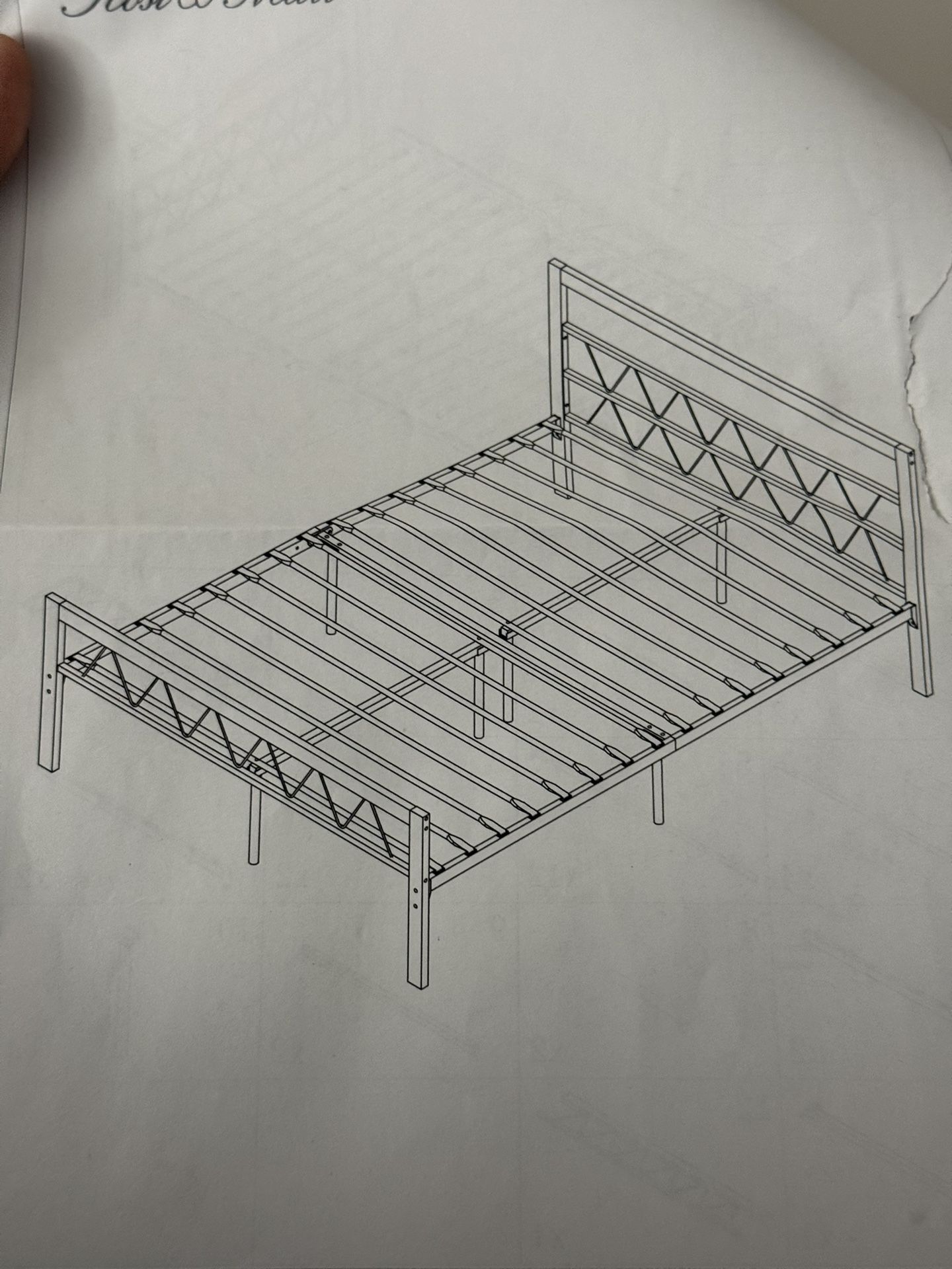 Full Size Metal Bed Frame ( Missing Screws)
