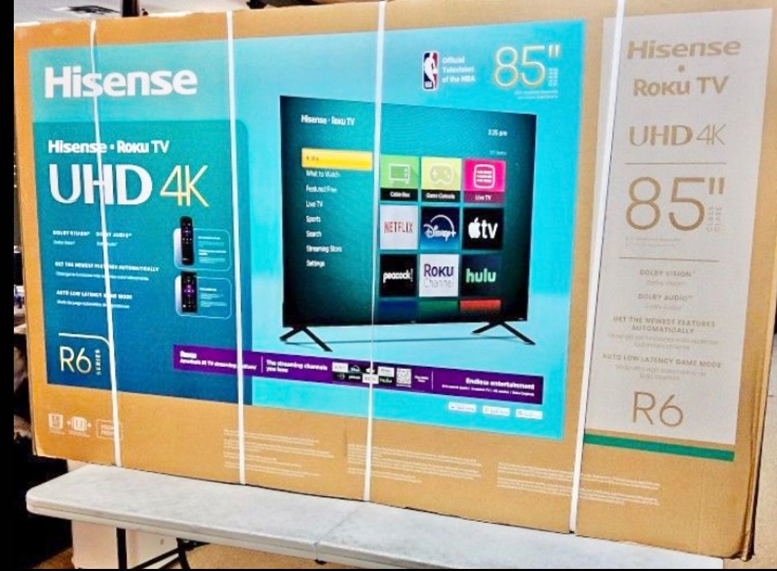 85 Tv Hisense Smart 4k Hdtv In Box 6 Month Warranty. Free Delivery