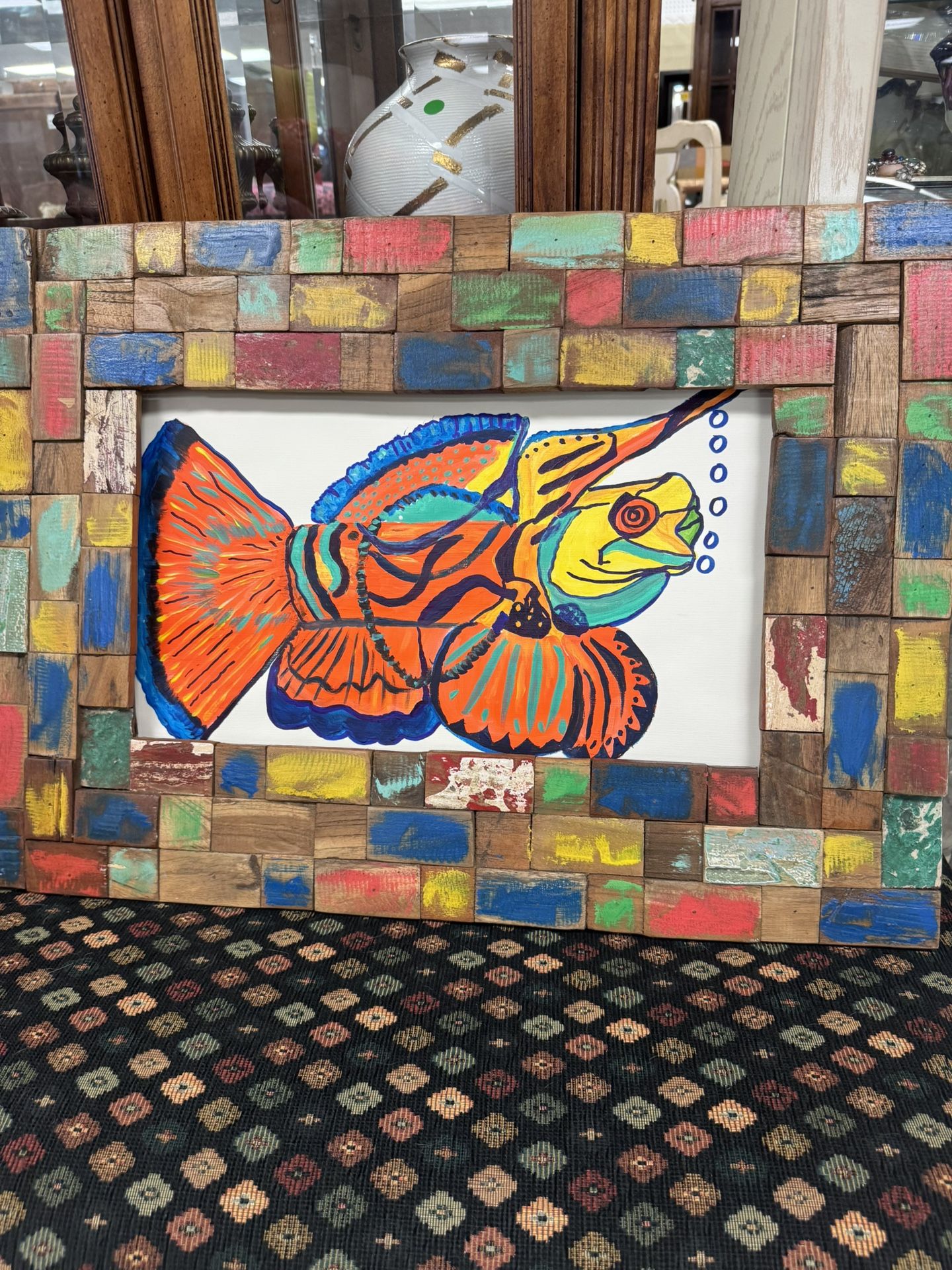 Custom Painting With Wood Framing Blocks - 28” x 20”