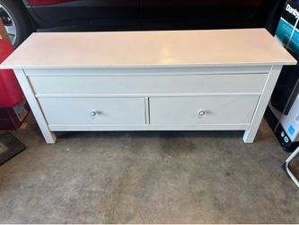 White Bench with Storage