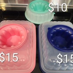 Tupperware Brand Jello Molds 
