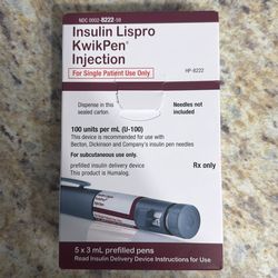 Insulin Box of 5 Pens/ New