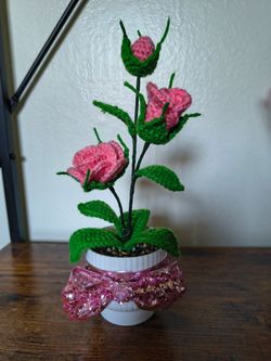 $20 Rosas tejidas a crochet perfecta para El dia de las mamàs