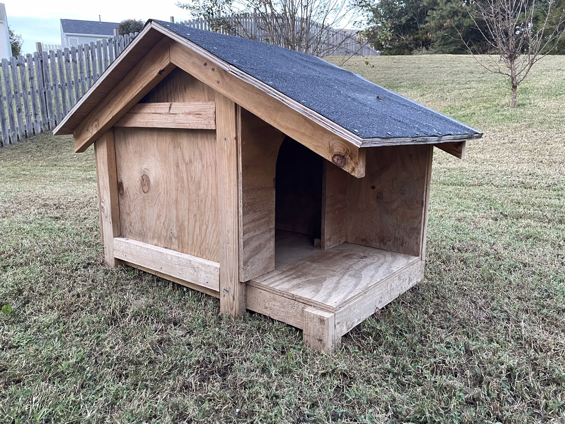 Treated wood Dog house