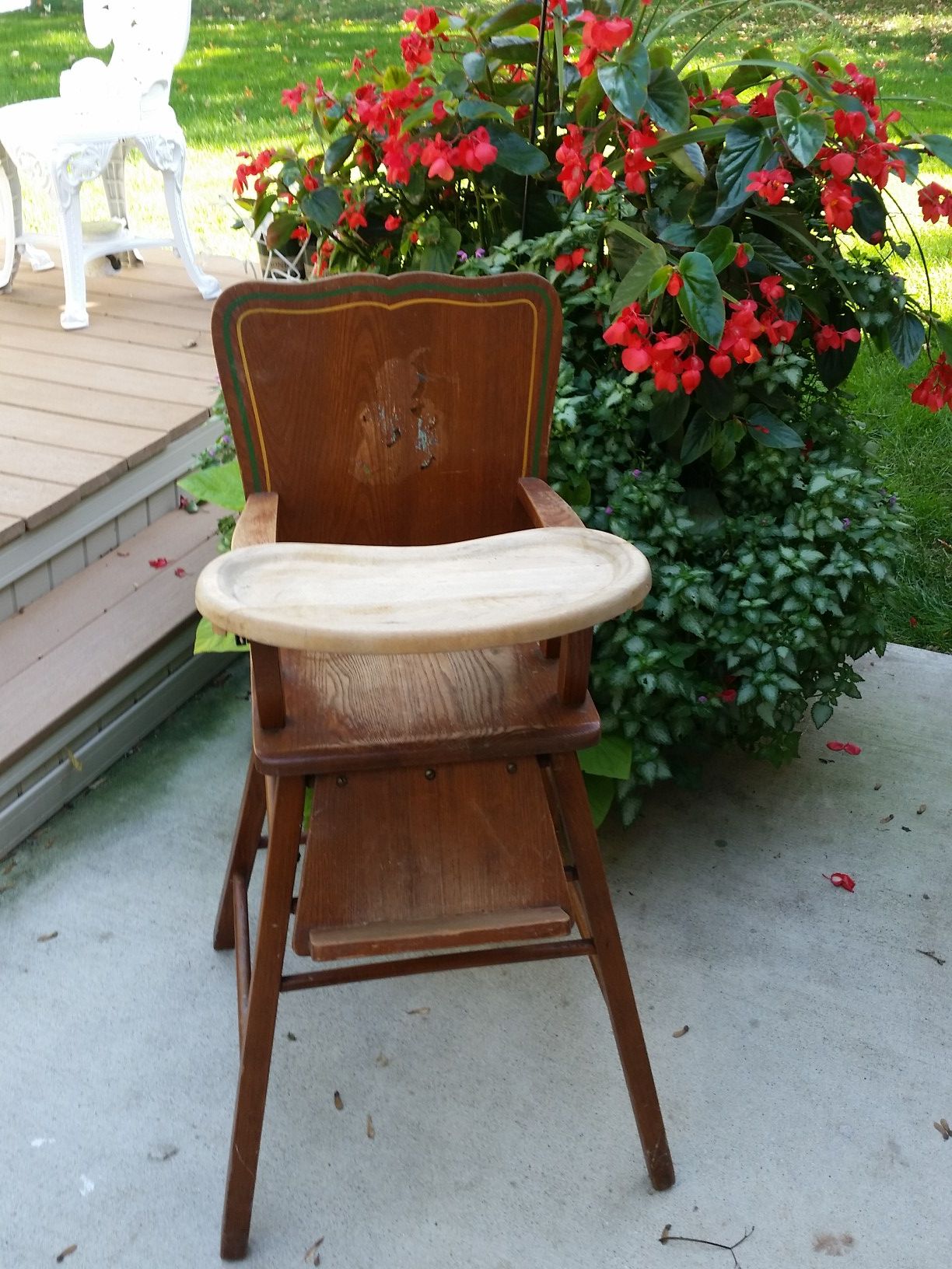 High chair solid wood.