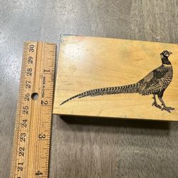 Peacock rubber stamp 