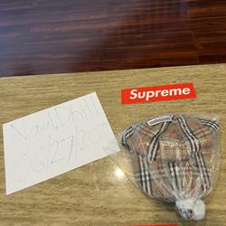 Supreme Burberry Denim 6 Panel 