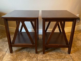 Mission style side tables and coffee table  set real wood