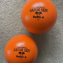 2-New Gator Skin Softi Ball-Orange, 6 inch