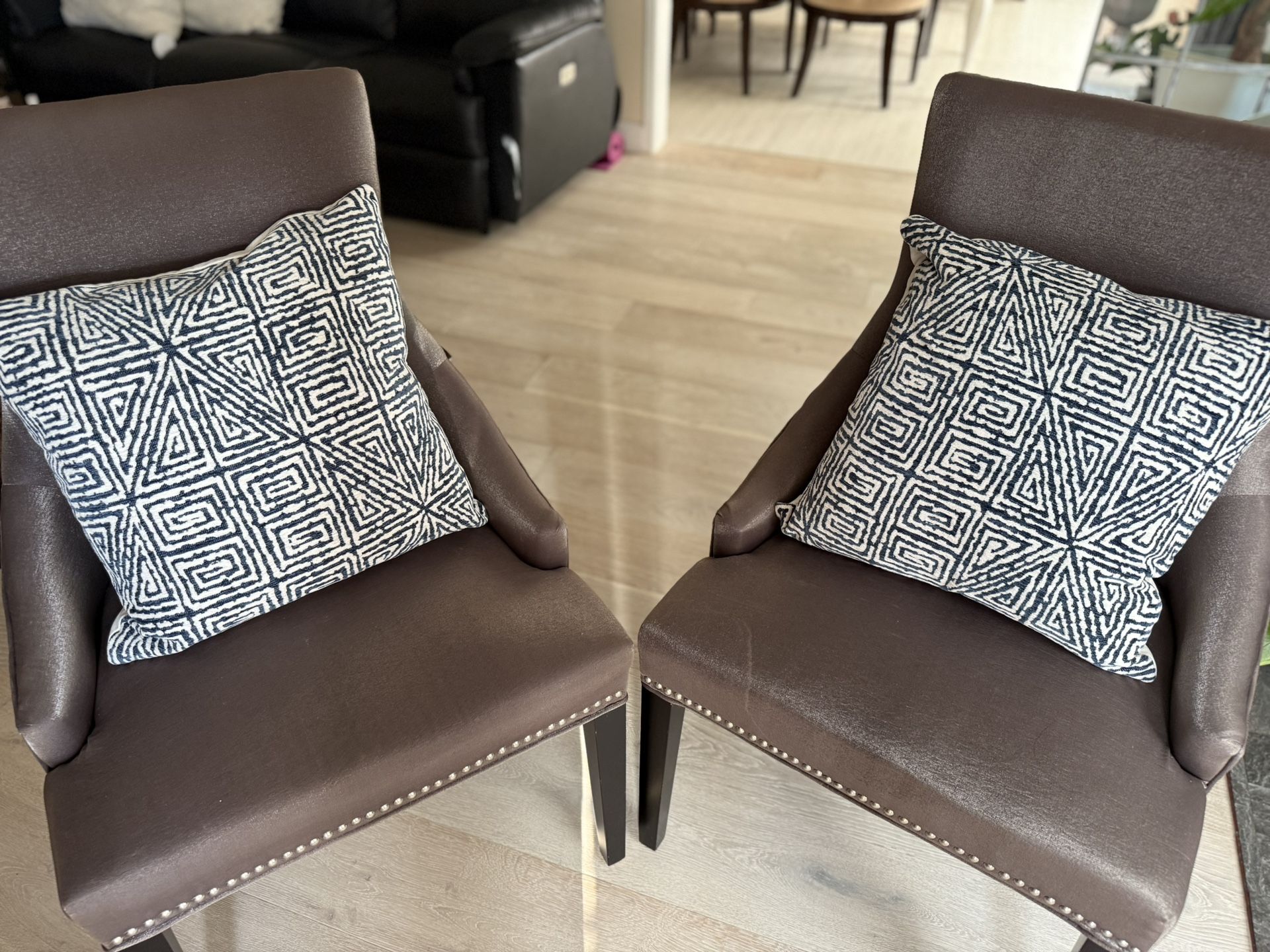 2 New Down Back Pillow 18x18”