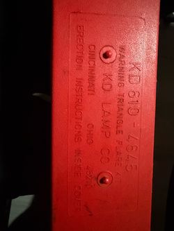 KD(contact info removed) Emergency Triangles Set | Red | KD Lamp Co. | Cincinnati, OH | United States | Easy to Use